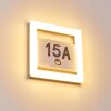 Louisville Huisnummer verlichting LED Grijs, 1-licht, Bewegingsmelder