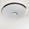 Alar Plafondlamp LED Chroom, Wit, 1-licht, Afstandsbediening