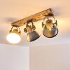 Orny Plafondlamp Hout licht, 3-lichts