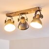 Orny Plafondlamp Hout licht, 3-lichts