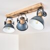 Orny Plafondlamp Hout licht, 3-lichts