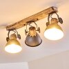 Orny Plafondlamp Hout licht, 3-lichts