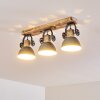 Orny Plafondlamp Hout licht, 3-lichts