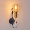Kirehito Wandlamp Goud, Messing, Zwart, 1-licht