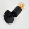 Ajaccio Muurlamp Zwart, 1-licht