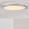 Fasola Plafondlamp LED Nikkel glanzend, 1-licht