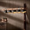 Brilliant Plow Hanglamp Hout donker, Zwart, 5-lichts