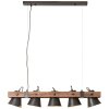 Brilliant Plow Hanglamp Hout donker, Zwart, 5-lichts