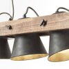 Brilliant Plow Hanglamp Hout donker, Zwart, 5-lichts