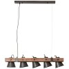 Brilliant Plow Hanglamp Hout donker, Zwart, 5-lichts