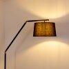 Kongakut Staande lamp Goud, Zwart, 1-licht, Stoffen kap