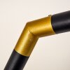 Kongakut Staande lamp Goud, Zwart, 1-licht, Stoffen kap