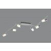 Trio CLAPTON Plafondlamp LED Aluminium, Chroom, roestvrij staal, 6-lichts