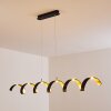 Rezat Hanglamp LED Zwart-Goud, 6-lichts