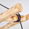 Canazei Hanglamp Hout licht, Zwart, 4-lichts