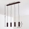 Zuoz Hanglamp Roest, 4-lichts