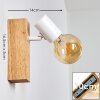 Barbengo Muurlamp Hout licht, Wit, 1-licht