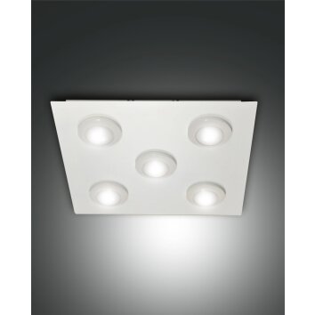 Fabas Luce Swan Plafondlamp LED Wit, 5-lichts