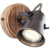 Brilliant Seed Spotlamp Hout donker, Zwart, 1-licht