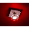 Leuchten-Direkt LOLA-MIKE Plafondlamp LED roestvrij staal, 1-licht, Afstandsbediening, Kleurwisselaar