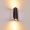 Zuoz Muurlamp Zwart, 2-lichts