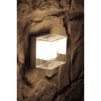 Konstsmide Buiten muurverlichting LED roestvrij staal, Grijs, Transparant, Helder, 6-lichts