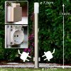 Caserta Staande lamp, Pad licht Roestvrijstalen kleur, 1-licht