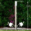 Caserta Staande lamp, Pad licht Roestvrijstalen kleur, 1-licht