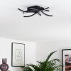 Letala Plafondlamp LED Zwart, 4-lichts