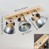 Orny Plafondlamp Bruin, Gegalvaniseerd, 3-lichts