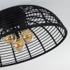 Mongolei Plafondlamp Zwart, 1-licht