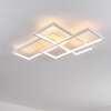 Ghana Plafondlamp LED Wit, 4-lichts, Afstandsbediening, Kleurwisselaar