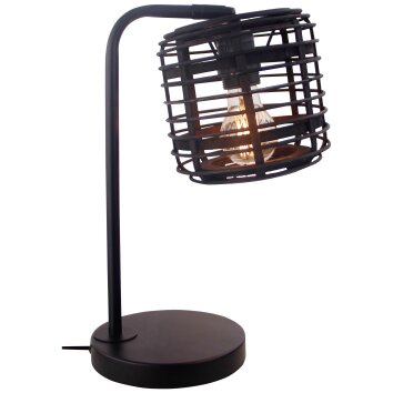 Brilliant Crosstown Tafellamp Hout donker, Zwart, 1-licht