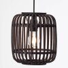 Brilliant Woodrow Hanglamp Hout donker, Zwart, 1-licht