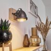Herford Muurlamp Bruin, Hout donker, Zwart, 1-licht