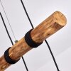 Adama Hanglamp Hout donker, Zwart, 5-lichts