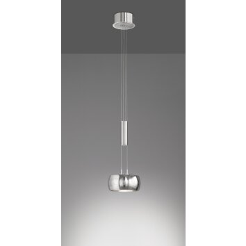 Fischer & Honsel  Colette Hanglamp LED Nikkel mat, 1-licht