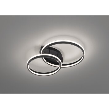 Fischer & Honsel  Nomade Plafondlamp LED Zwart, 2-lichts