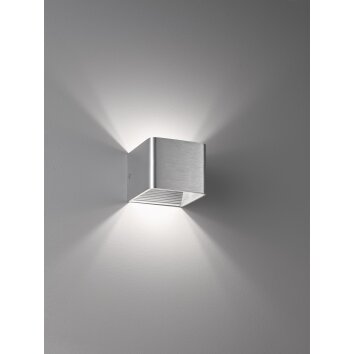 Fischer & Honsel  Dan Muurlamp LED Aluminium, 1-licht
