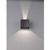 Fischer & Honsel  Wall Muurlamp LED Zwart, 2-lichts