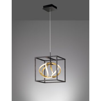 Fischer & Honsel  Gesa Hanglamp LED Zwart, 1-licht