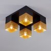 Armenie Plafondlamp Goud, Messing, Zwart, 4-lichts