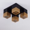 Armenie Plafondlamp Goud, Messing, Zwart, 4-lichts