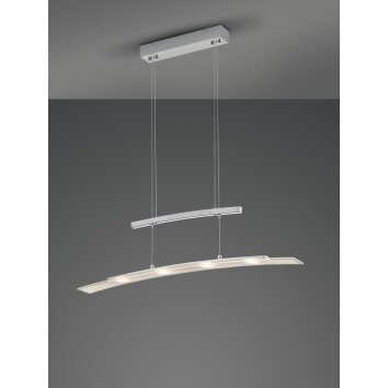 Reality Samos Hanglamp Nikkel mat, 4-lichts