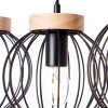 Brilliant SORANA Hanglamp Hout donker, Zwart, 3-lichts