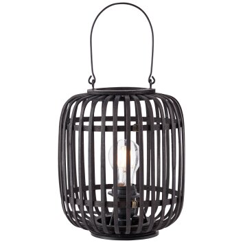 Brilliant Woodrow Tafellamp Hout donker, Zwart, 1-licht