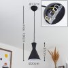 Vijes Hanger Zwart, 1-licht
