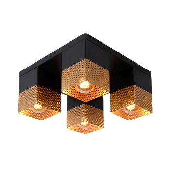Lucide RENATE Plafondlamp Zwart, 4-lichts