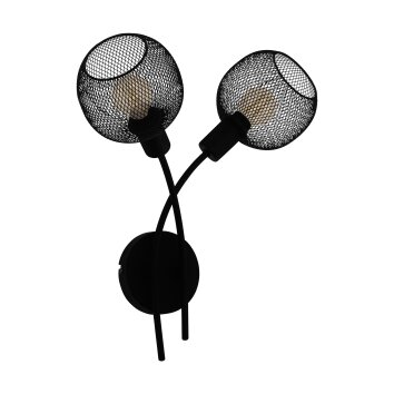 Eglo WRINGTON Muurlamp Zwart, 2-lichts