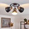 Banjul Plafondlamp Zwart, 3-lichts